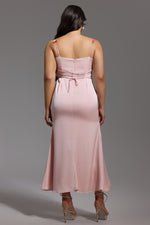 Load image into Gallery viewer, Esne Flower Halter Maxi Dress - Pink