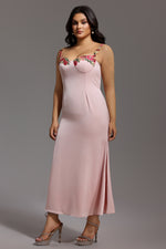 Load image into Gallery viewer, Esne Flower Halter Maxi Dress - Pink