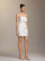 Load image into Gallery viewer, Renaa Kijin Handmade flowers Sequins mini dress