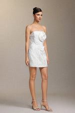 Load image into Gallery viewer, Renaa Kijin Handmade flowers Sequins mini dress