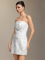 Load image into Gallery viewer, Renaa Kijin Handmade flowers Sequins mini dress