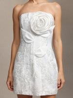 Load image into Gallery viewer, Renaa Kijin Handmade flowers Sequins mini dress