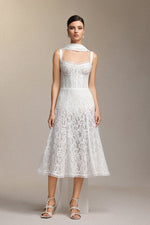 Load image into Gallery viewer, Junya Lace Corset Sleeveless Midi Dress