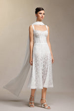 Load image into Gallery viewer, Junya Lace Corset Sleeveless Midi Dress