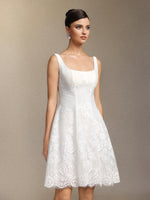 Load image into Gallery viewer, Tutuni Lace square-neck halter mini dress