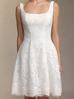 Load image into Gallery viewer, Tutuni Lace square-neck halter mini dress