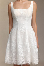 Load image into Gallery viewer, Tutuni Lace square-neck halter mini dress