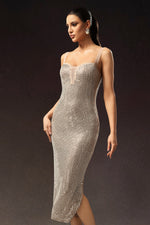 Load image into Gallery viewer, Logan Sleeveless Diamond Midi Dress