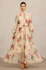 Load image into Gallery viewer, Neal Long Sleeves Floral Printed Maxi Dress