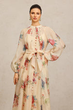 Load image into Gallery viewer, Neal Long Sleeves Floral Printed Maxi Dress