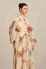 Load image into Gallery viewer, Neal Long Sleeves Floral Printed Maxi Dress