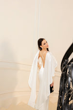 Load image into Gallery viewer, Winmy Shawl Backless Slimming fish tail maxi dress