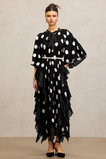 Load image into Gallery viewer, Quanne Short Sleeves Folds Maxi Dress