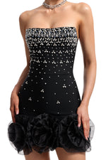 Load image into Gallery viewer, Suri Strapless Rhinestone Bandage Mini Dress