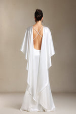 Load image into Gallery viewer, Winmy Shawl Backless Slimming fish tail maxi dress