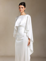 Load image into Gallery viewer, Winmy Shawl Backless Slimming fish tail maxi dress