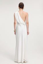 Load image into Gallery viewer, Tie-Shoulder Satin Maxi Dress