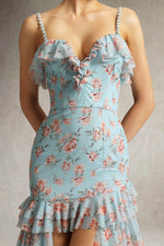 Load image into Gallery viewer, Haliy Floral Print Ruffle Maxi Dress