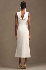 Load image into Gallery viewer, Jozie Sleevess Fold Fish Tail Maxi Dress