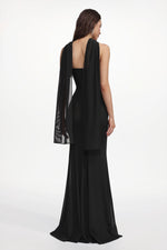 Load image into Gallery viewer, Lucifa Elegant Contour Strapless Scarf Ruched Bandage Maxi Dress