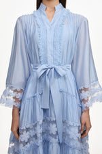 Load image into Gallery viewer, Doro Resort Flowy Long Sleeve Ruched Floral Woven Maxi Dress
