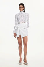 Load image into Gallery viewer, Keaton Chic Contour Long Sleeve Lace Woven Top And Skirt Set