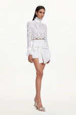 Load image into Gallery viewer, Keaton Chic Contour Long Sleeve Lace Woven Top And Skirt Set