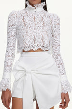 Load image into Gallery viewer, Keaton Chic Contour Long Sleeve Lace Woven Top And Skirt Set