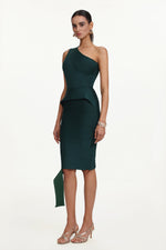 Load image into Gallery viewer, Novah Classic Contour One Shoulder Bandage Midi Dress