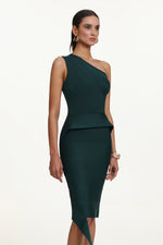 Load image into Gallery viewer, Novah Classic Contour One Shoulder Bandage Midi Dress