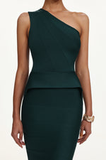 Load image into Gallery viewer, Novah Classic Contour One Shoulder Bandage Midi Dress