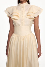 Load image into Gallery viewer, Mafalda Resort Flowy Short Sleeve Ruffle Woven Top and Skirt Set