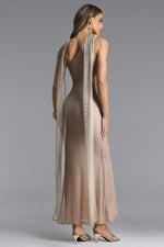 Load image into Gallery viewer, Uabeza Chic Contour One Shoulder Drape Cut Out Maxi Dress