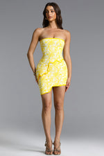 Lade Bild in die Galerieansicht, Trinaco Chic Contour Scalloped Print Pink Bandage Top and Skirt Set