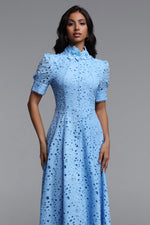 Load image into Gallery viewer, Kitsu Short Sleeve Midi Dress