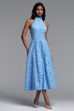 Load image into Gallery viewer, Nuvola Halter Midi Dress