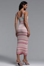 Load image into Gallery viewer, Lucy Resort Contour Sleeveless Stripe Knit Maxi Dress