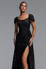 Lade Bild in die Galerieansicht, Ilia Glamorous Contour Ruched Sequin Maxi Dress