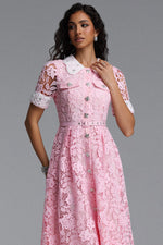 Lade Bild in die Galerieansicht, Sagona Classic Tailored Short Sleeve Rhinestone Floral Lace Maxi Dress