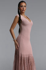 Load image into Gallery viewer, Sucia Elegant Cinched V Neck Sleeveless Knit Maxi Dress