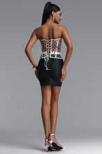 Charger l'image dans la visionneuse de la Galerie, Julissa Sexy Fitted Strapless Polka Dot Boned Top