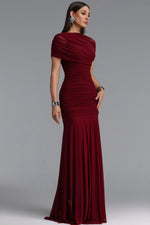 Load image into Gallery viewer, Tiza Elegant Sophisticated Draped Ruched Knitted Maxi Dress