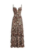 Load image into Gallery viewer, Zambezi Deep-V Sleeveless Ruffled Backless Maxi Dress