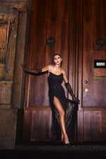 Load image into Gallery viewer, Thandiwe Lace Strapless Maxi Dress
