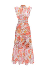 Load image into Gallery viewer, Ksenia Sleeveless Lace Midi Dress