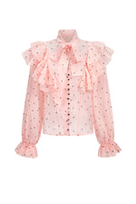 Load image into Gallery viewer, Sahara Rufflede Dot Printed Bowknot Top And Skirt Two-Piece Set