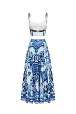 Load image into Gallery viewer, Kaona Halter Floral Printed Top And Skirt Two-Piece Set