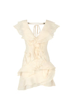Load image into Gallery viewer, Loulia V-Neck Sleeveless Folds Mini Dress