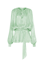 Load image into Gallery viewer, Dekia Long Sleeves Hollow Out Flounce Mini Dress