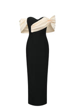 Load image into Gallery viewer, Lala Off-The-Shoulder Fold Bandage Maxi Dress